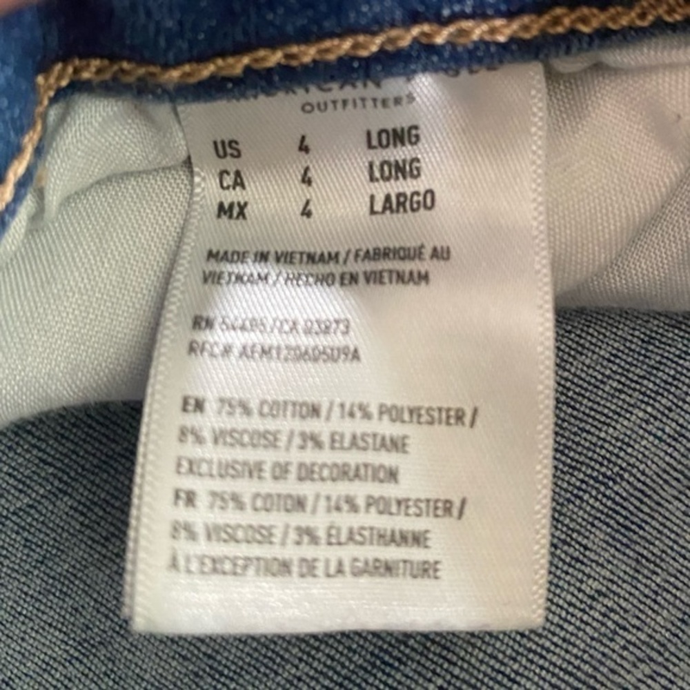 American Eagle Next Level Stretch Hi-Rise Jeggings, size 4 Long EUC - Picture 3 of 5